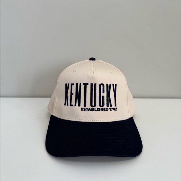 OTTO Accessories - OTTO Kentucky Navy Blue & Cream Embroidered Trucker Hat